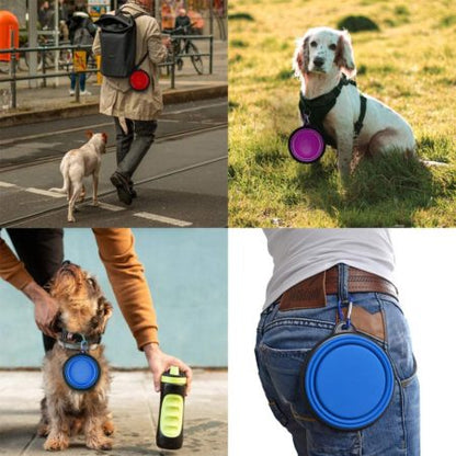 Mangeoire portative pliable pour chiens 2 em 1 – Comedouro e Bebedouro Portátil