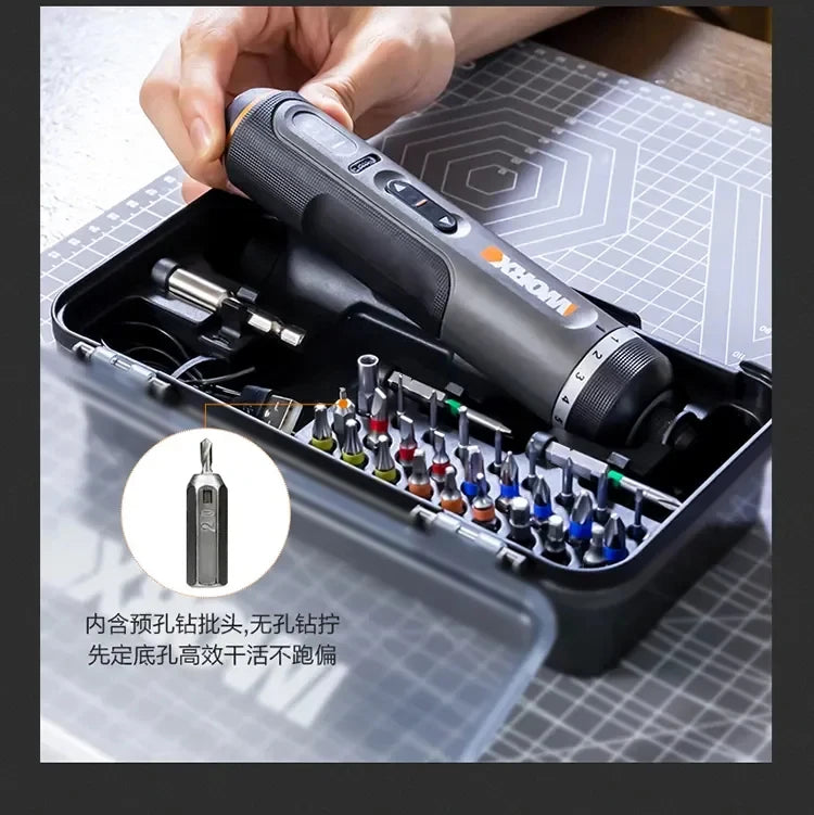 Chave de Fenda Inteligente WORX WX242 - Ferramenta Recarregável avec Luz LED et Kit Complet