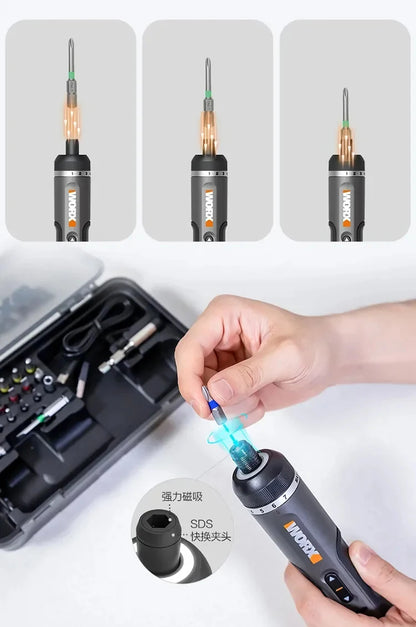 Chave de Fenda Inteligente WORX WX242 - Ferramenta Recarregável avec Luz LED et Kit Complet