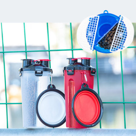 Mangeoire portative pliable pour chiens 2 em 1 – Comedouro e Bebedouro Portátil