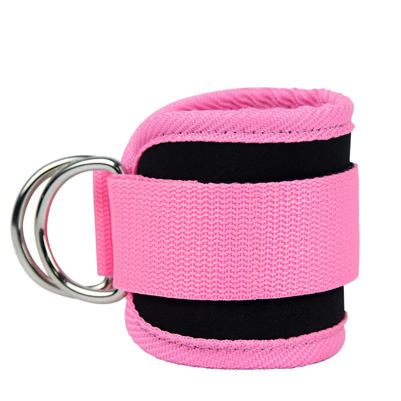 GymMax Pro - Tiras de Tornozelo Acolchoadas para Treino de Pernas e Gluteos com D-Ring Duplo