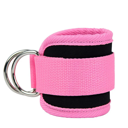 GymMax Pro - Tiras de Tornozelo Acolchoadas para Treino de Pernas e Gluteos com D-Ring Duplo
