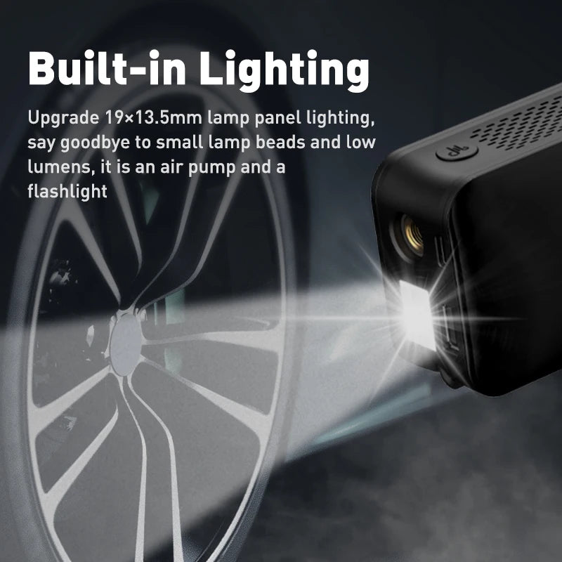 CARSUN AirPower Max - Compresseur de voiture portable et numérique pour voiture, moto et vélo 