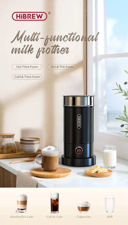 HiBREW FrotherPro M1A: Espumador de leche automático para capuchinos, lattes y chocolate quente