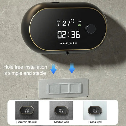 Distributeur automatique de savon avec capteur et affichage de la température - Hygiène sans clé 