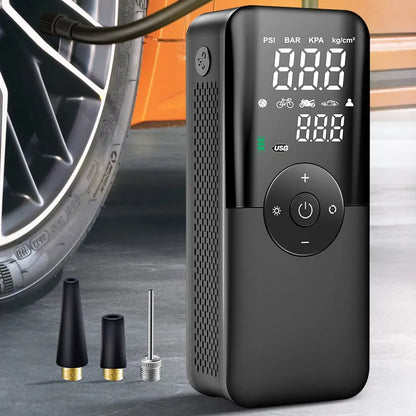 CARSUN AirPower Max - Compresseur de voiture portable et numérique pour voiture, moto et vélo 