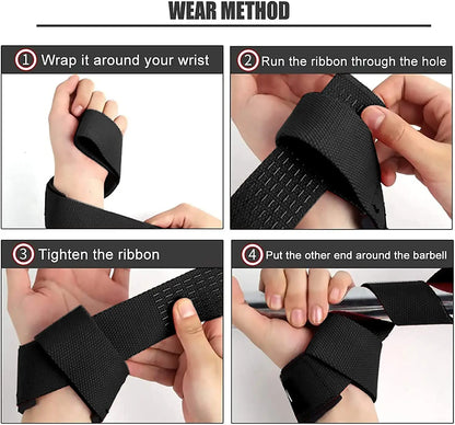 PowerGrip Pro - Faixas de Apoio Antideslizantes para Levantamiento de Peso y Crossfit