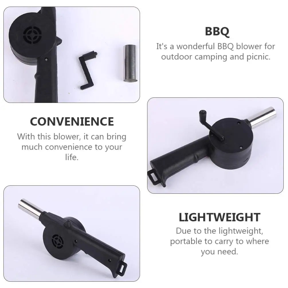 Mini Ventilador Manual para Churrasco y Camping Portátil - FRETE GRÁTIS