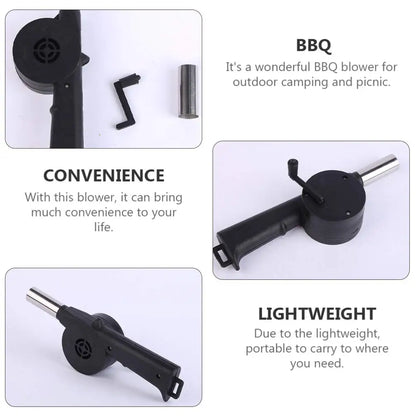 Mini Ventilador Manual para Churrasco y Camping Portátil - FRETE GRÁTIS
