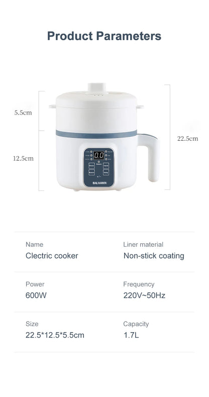 Panela de Arroz Elétrica Antiaderente 1-2 Pessoas Compacta - GRATIS GRATIS