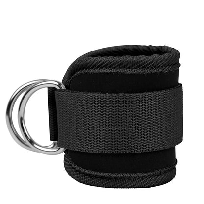 GymMax Pro - Tiras de Tornozelo Acolchoadas para Treino de Pernas e Gluteos com D-Ring Duplo