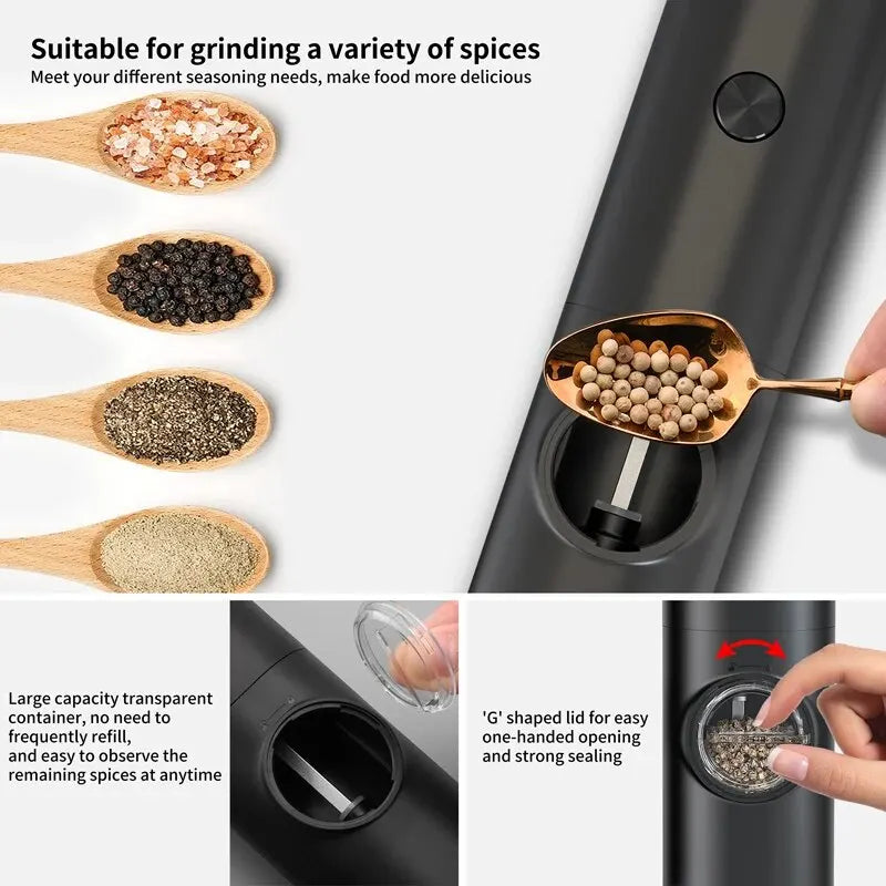 Moedor Automático de Temperos - Precisão Gourmet com Praticidade e Elegância - GRATIS GRATIS