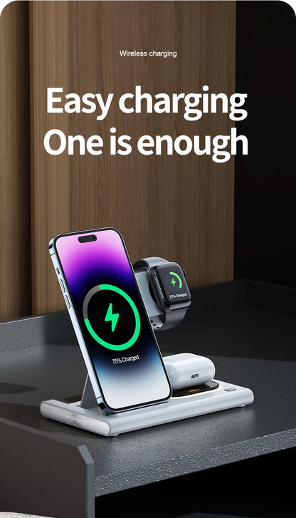 Carregador Sem Fio 3 en 1 PowerSync - Rapide et Organisé