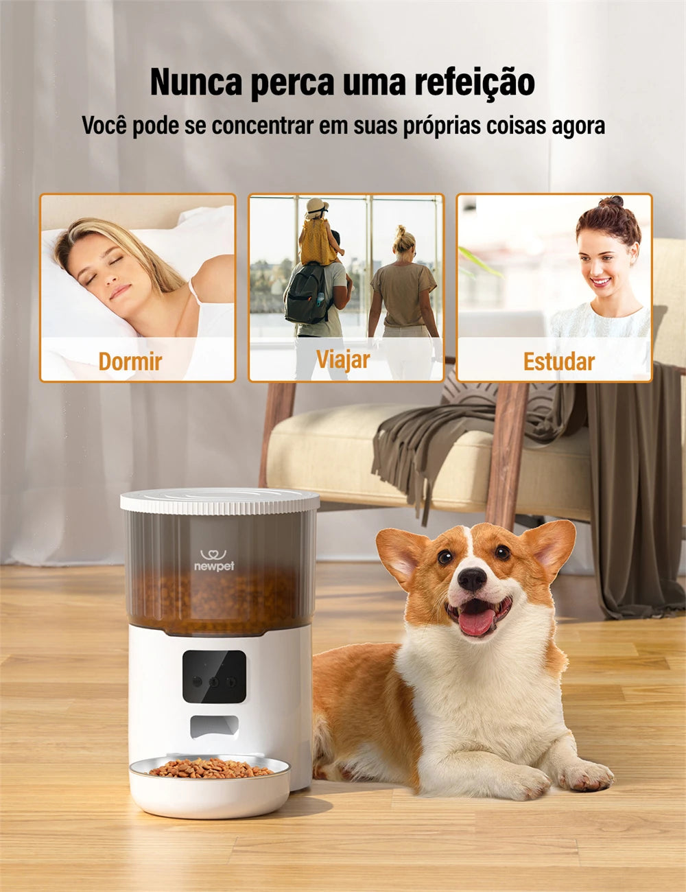 Comedero Gourmet SmartPet 4L - Comedero automático para gatos y perros 