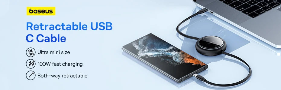 Chargeur rapide pour iPhone, MacBook et Samsung - Baseus Thunder Charge USB-C 240W
