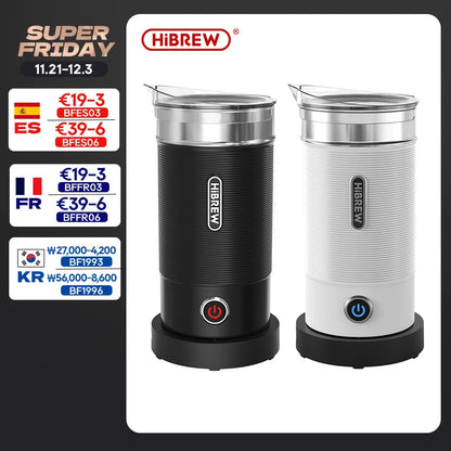 HiBREW FrotherPro M1A: Espumador de leche automático para capuchinos, lattes y chocolate quente
