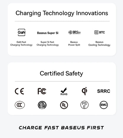 Chargeur rapide pour iPhone, MacBook et Samsung - Baseus Thunder Charge USB-C 240W