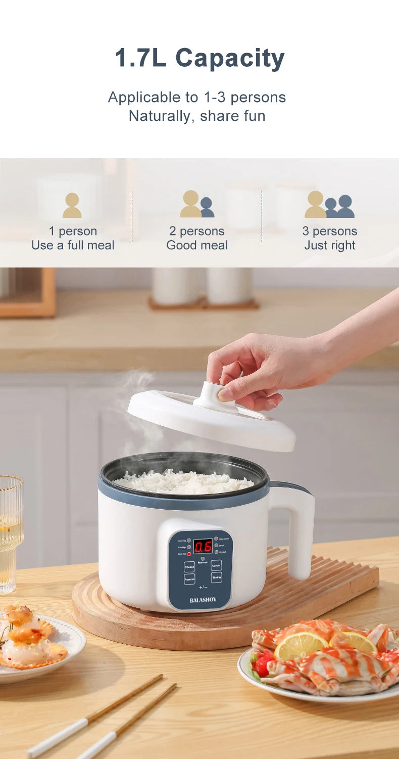 Panela de Arroz Elétrica Antiaderente 1-2 Pessoas Compacta - GRATIS GRATIS