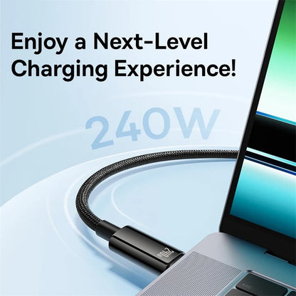 Chargeur rapide pour iPhone, MacBook et Samsung - Baseus Thunder Charge USB-C 240W