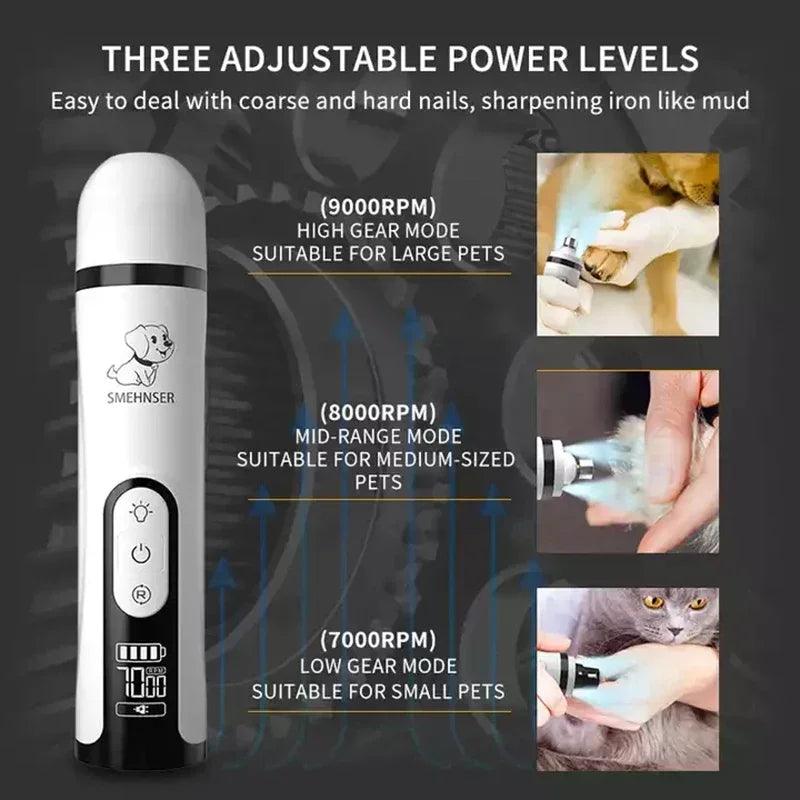 PawElegance Nail Grinder: Electric Trimmer with LED - FREE SHIPPING
