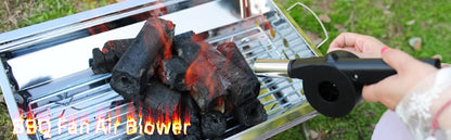 Mini Ventilador Manual para Churrasco y Camping Portátil - FRETE GRÁTIS