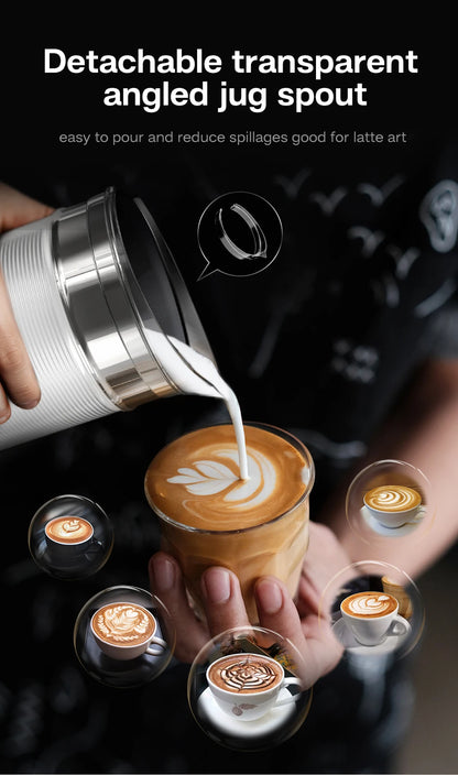 HiBREW FrotherPro M1A: Espumador de leche automático para capuchinos, lattes y chocolate quente