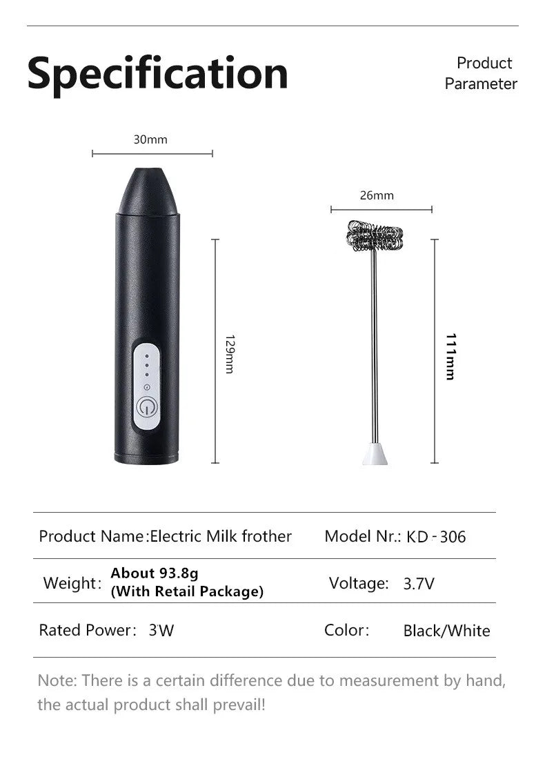 Espumador de Leite Sem Fio 3 en 1 - WhiskPro Mini - GRATIS GRATIS