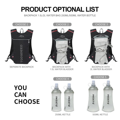Mochila de Hidratação Ultra Leve Inoxto – Idéal pour la Corrida et les Trilhas 