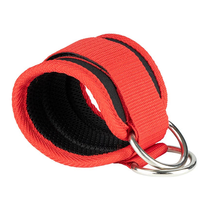 GymMax Pro - Tiras de Tornozelo Acolchoadas para Treino de Pernas e Gluteos com D-Ring Duplo