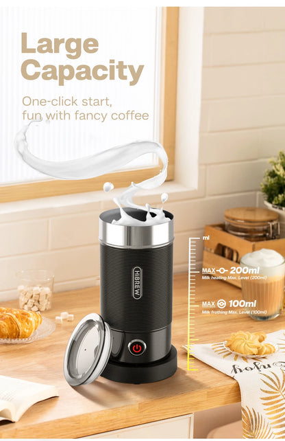 HiBREW FrotherPro M1A: Espumador de leche automático para capuchinos, lattes y chocolate quente