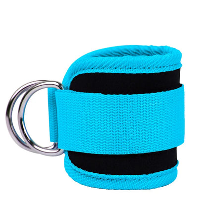 GymMax Pro - Tiras de Tornozelo Acolchoadas para Treino de Pernas e Gluteos com D-Ring Duplo