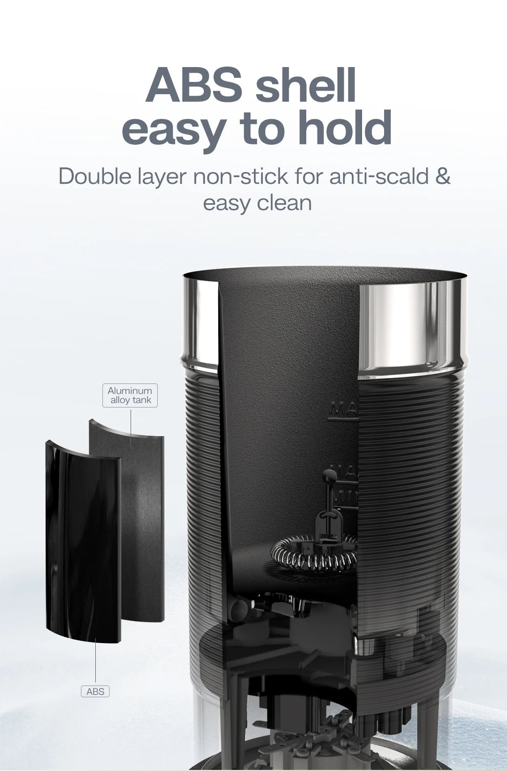 HiBREW FrotherPro M1A: Espumador de leche automático para capuchinos, lattes y chocolate quente