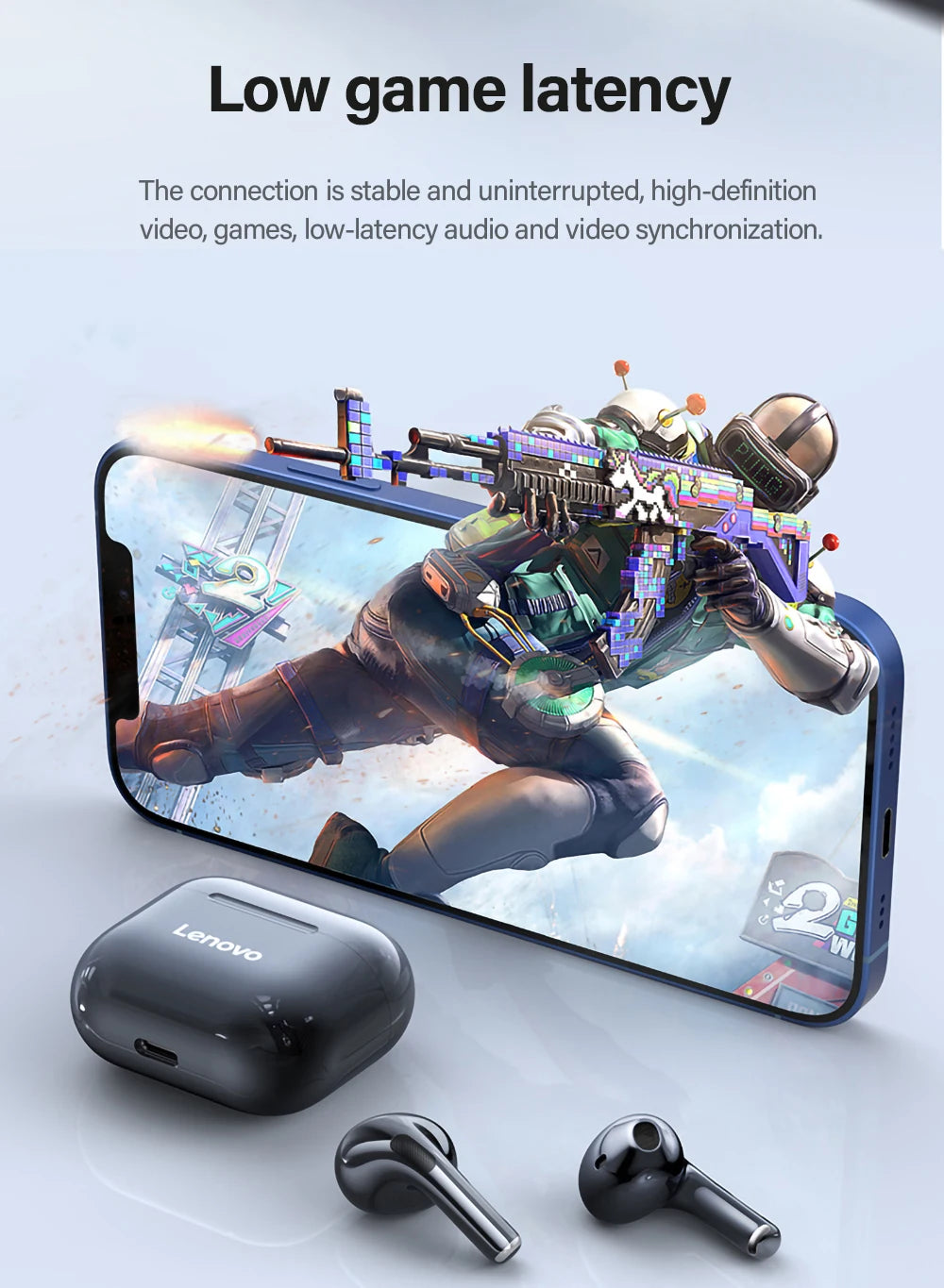 Lenovo LP40 TWS Earphones - Premium Sound Quality, Bluetooth 5.0 and Touch Control - Free Shipping