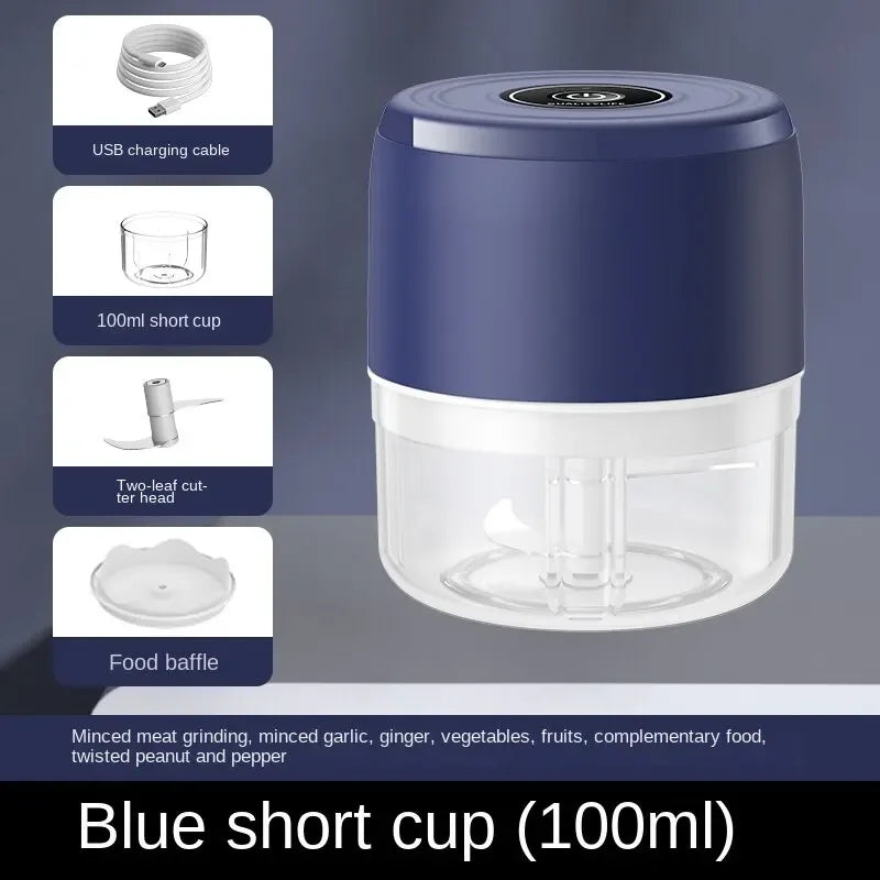 Mini Processador Elétrico USB para Alimentos – Compacto, Portátil y Fácil de Usar