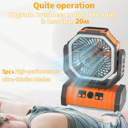 Ventilateur portable USB rechargeable avec batterie 20 000 mAh - GRATUITEMENT