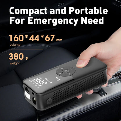 CARSUN AirPower Max - Compresseur de voiture portable et numérique pour voiture, moto et vélo 