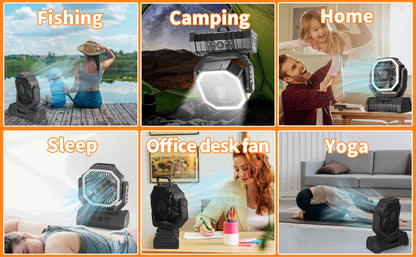 Ventilateur portable USB rechargeable avec batterie 20 000 mAh - GRATUITEMENT