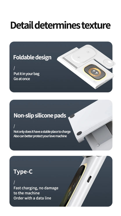 Carregador Sem Fio 3 en 1 PowerSync - Rapide et Organisé