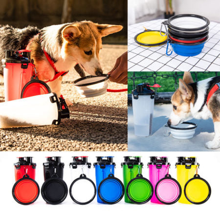 Mangeoire portative pliable pour chiens 2 em 1 – Comedouro e Bebedouro Portátil