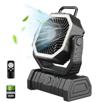 Ventilateur portable USB rechargeable avec batterie 20 000 mAh - GRATUITEMENT