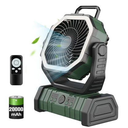 Ventilateur portable USB rechargeable avec batterie 20 000 mAh - GRATUITEMENT