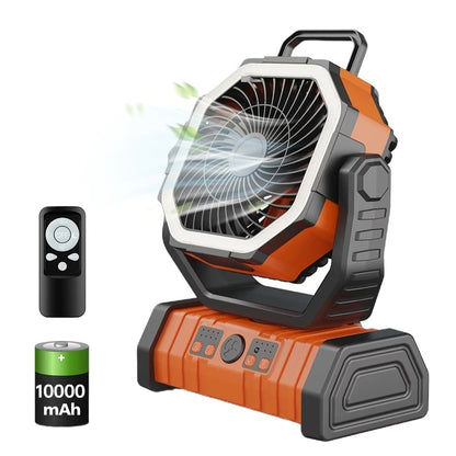 Ventilateur portable USB rechargeable avec batterie 20 000 mAh - GRATUITEMENT